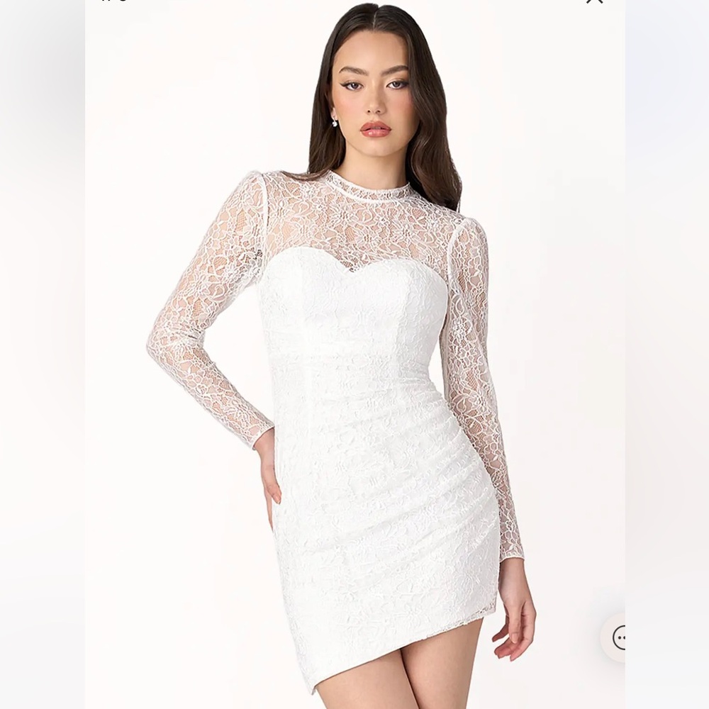 BRAND NEW white lace Azazie Bridal Dress